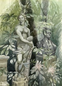 Diana and the Statesman, c.1960 (wc no papel) de Osmund Caine